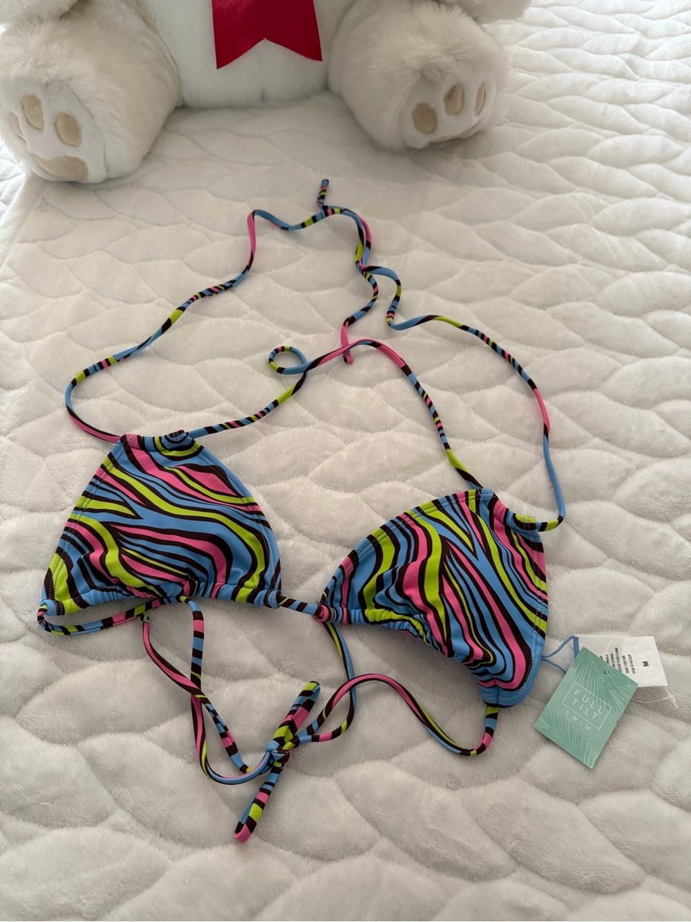 NEW! Full Tilt Swim Bikini Top size medium